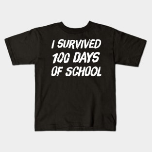 I survived 100 days of school Kids T-Shirt